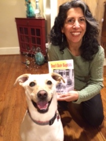 My wife Nilly Barr & our dog Max--so excited about my book!